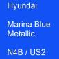 Preview: Hyundai, Marina Blue Metallic, N4B / US2.